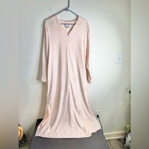 Oscar de la Renta Floral Long Sleeve Vintage Nightgown